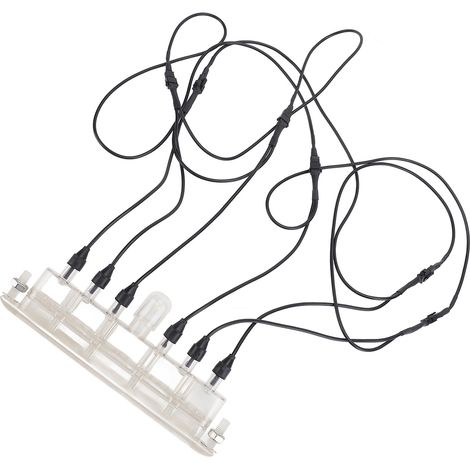 Buse de sortie à cascade LED RGB 12V en plastique rideau d'eau pour piscine étang bassin poissons 260x105mm Ø22mm 1u (1/5)