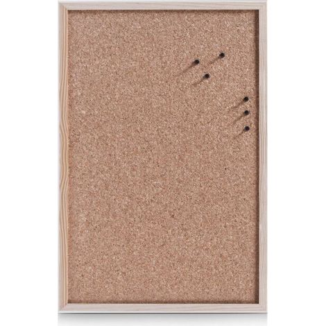 Tableau Face liège - Blanc - 60 x 40 cm - Couleur principale: Blanc