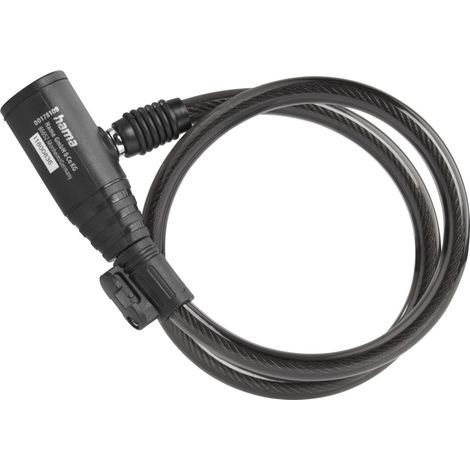 CÂBLE ANTIVOL POUR VÉLO, 65 CM, NOIR HAMA (1/5)