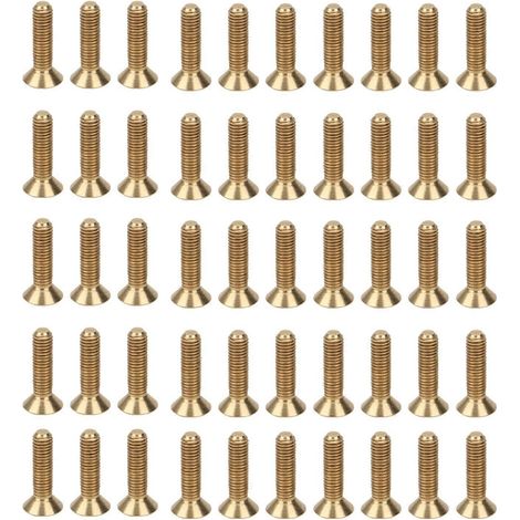 50 Stück Senkkopf-Innensechskantschrauben aus reinem Kupfer mit Flachkopf, Hardware-Zubehör M5M5 x 20