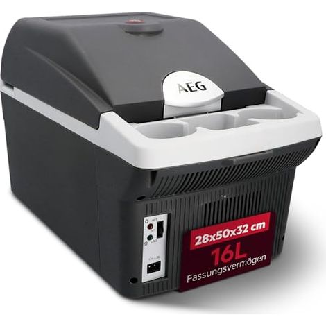 AEG Automotive Board-Bar BK 16 enfriador y calentador termoeléctrico 16 litros, 12 voltios para coche y enchufe, se puede conectar al coche
