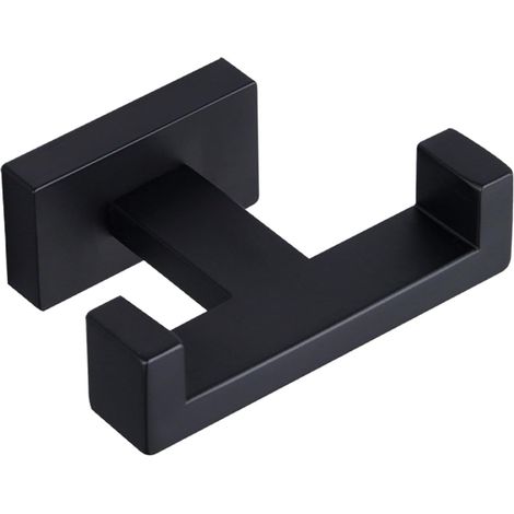 Toallero de acero inoxidable de alta resistencia, con doble gancho para toallas de baño, de madera, ideal para baño, sala de estar y cocina, 957136 mm. (1/5)