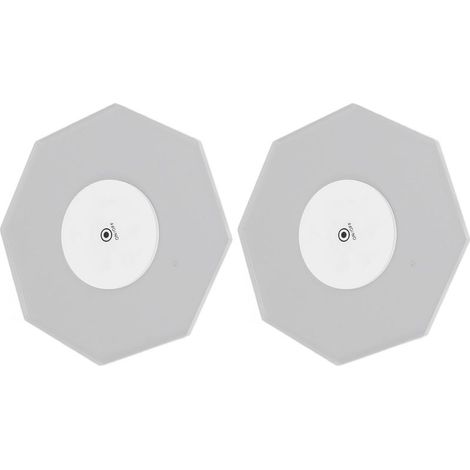 Transparente LED-Untersetzer, 3 Modi, IP65 wasserdicht, batteriebetrieben, achteckig, Acryl, RGB-Beleuchtung, ideal für Partys (2er-Set). (1/5)
