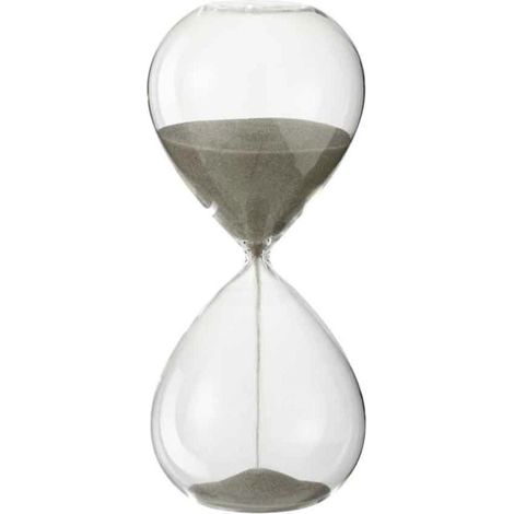 Sablier Déco "Verre" 23cm Gris