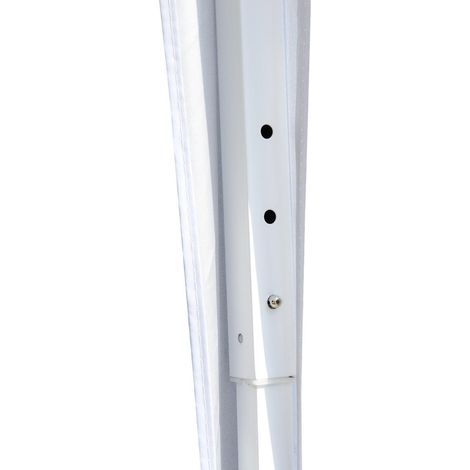 Gazebo da Giardino 3x3m in Acciaio Pieghevole Tessuto Oxford Bianco