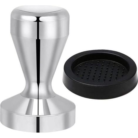 Presse à café 51 mm en 430 acier inoxydable, pressoir café, espresso café sabotage, accessoires de cuisine avec coussin en silicone Crezuo (1/4)