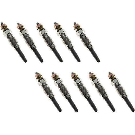 Kit de 10 bujías incandescentes (6611593101) para SsangYong Istana Korando Rexton Musso Sports (equipado con motor diésel OM600 de 2.9L, modelos de 1993 a 2005). (1/5)