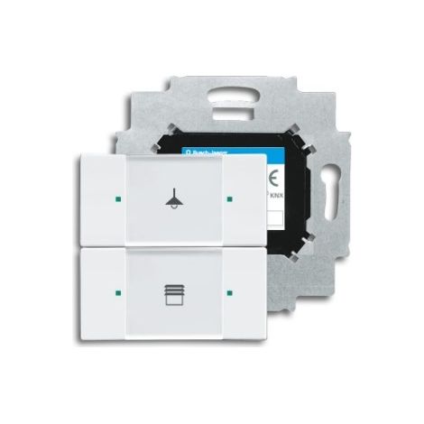 BUSCH-JAEGER 6126/01-84 KNX MODULE CAPTEUR À TOUCHES, DOUBLE AVEC COUPLEUR DE BUS -101, DAVOS/BLANC STUDIO, SOLO CARAT