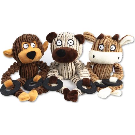 MINKUROW Giocattolo Per Cani, Giocattoli Sonori Di Peluche, Giocattoli Cigolanti Per Cani, Giocattoli Da Masticare Non Ripieni Sicuri E Non Tossici, Per Cani Di Taglia Media E Grande (1/5)