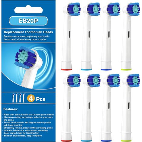 Brush Heads Compatible with Oral B, Pack of 8 (1/5)