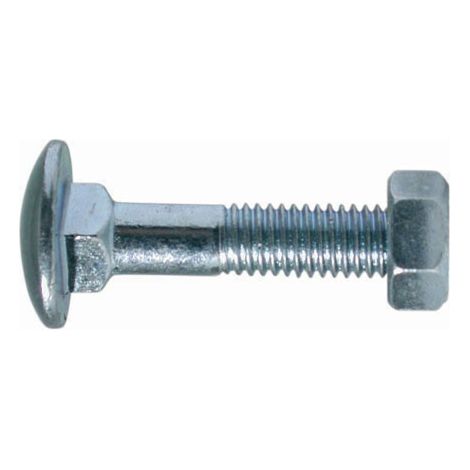 Bullone Vite acciaio 4.8 con dado esagonale TTDE 12 x 80 mm DIN 603 + DIN 555 Zincato 50 pezzi
