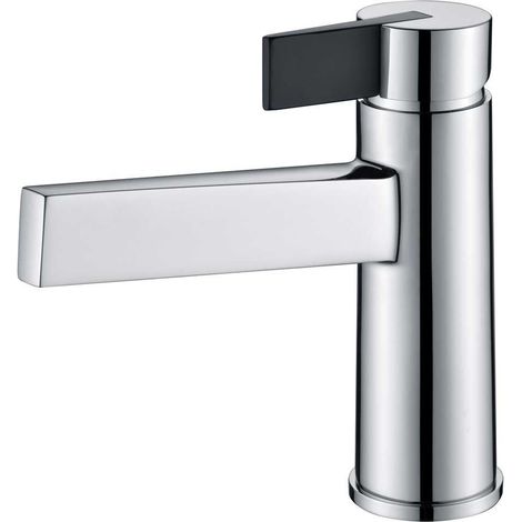 Grifería monomando de Lavabo Latón Cromo Negro Serie Elba IMEX (1/3)