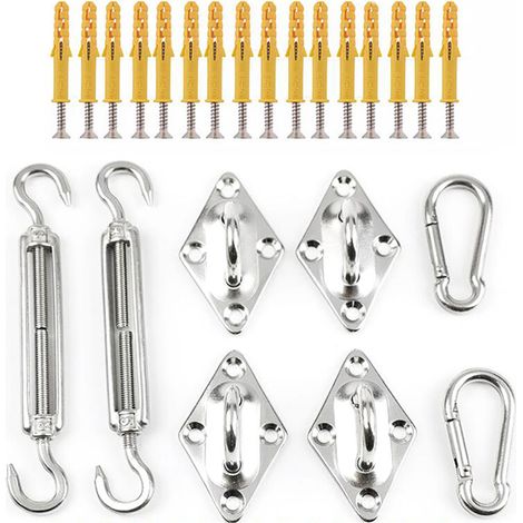 Kit de herrajes para toldos, gancho en S de acero inoxidable 304, juego de fijación M6 para toldos.