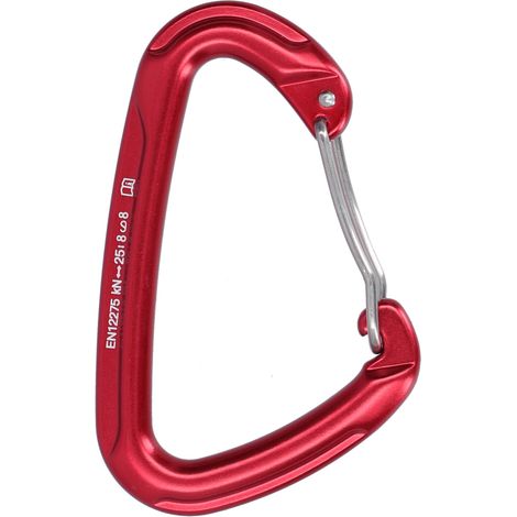 Mousqueton d'escalade à dégaine rapide de type D, grillage métallique, crochet d'alpinisme, verrou de charge et matériel de verrouillage. (1/5)