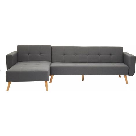 Premier Housewares Hansa Large Grey Velvet Sofa (1/5)