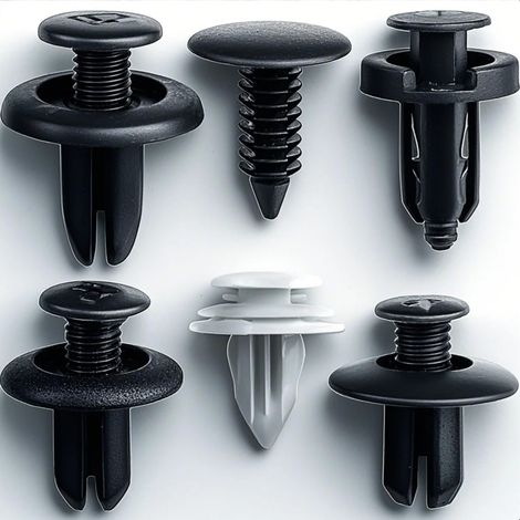 Clips Voiture Universel, 6 Taille Clips de Rivets en plastique universels pour voiture, rivets en plastique, clips de fixation pour porte de voiture, pare-chocs (1/5)