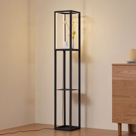 [NEUWERTIG] B-Ware Lindby Stehleuchte Lampen Led Birta Regal Schwarz Eisen Dimmbar 155 Cm407