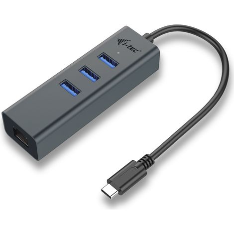 Hub usb i-Tech Usb-C Metal  3xUsb-A 3.0 / Gigabit Ethernet [C31METALG3HUB] (1/4)