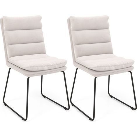 2Pcs Leisure Chair Upholstered Accent Chair Home Wood Lounge Sofa Chair (1/5)