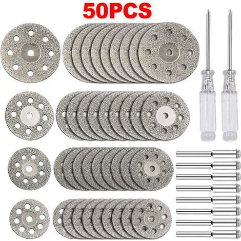 50 dischi diamantati per smerigliatura, lame per seghe circolari, acciaio rapido, legno, doppia rete, resina, accessori per smerigliatrici elettriche