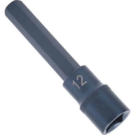 Douille à chocs hexagonale S2 en acier allié, embout pour clé à chocs pneumatique et électrique, outil antirouille, douille de 12 mm, fixation robuste (1/5)