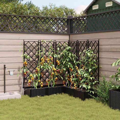 Jardineras Negro 120 x 120 x 126 cm Acero