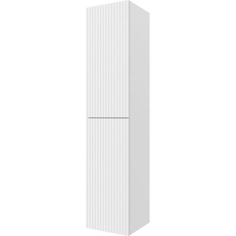 Colonna bagno sospesa 160cm in bianco opaco a 2 ante Nara (1/3)