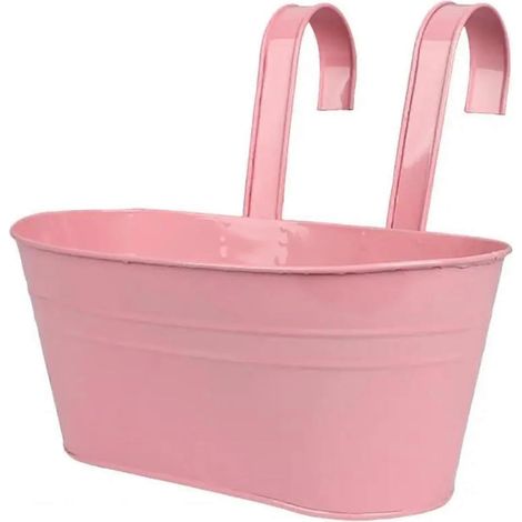 Pots de fleurs suspendus en métal et fer rose jardinières suspendues avec trous de drainage (1/5)