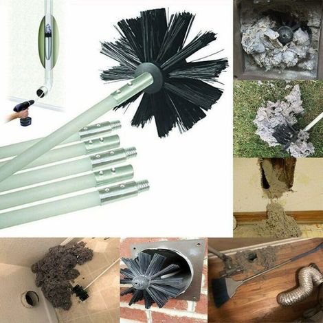 Kit de brosse de chemine outil de nettoyage de chemine brosse de ramonage de chemine contient 6 tiges couleurs HERISSON DE RAMONAGE (1/4)