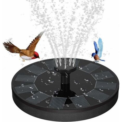 FENOPLASTICAFontaine Solaire, Fontaine Exterieure de Jardin Pompe Solaire pour Bassin, Fontaines pour Bassin D'agrément, Bain d'oiseaux Décoration Bassin à Poisson étang Jardin Patio, (1/4)