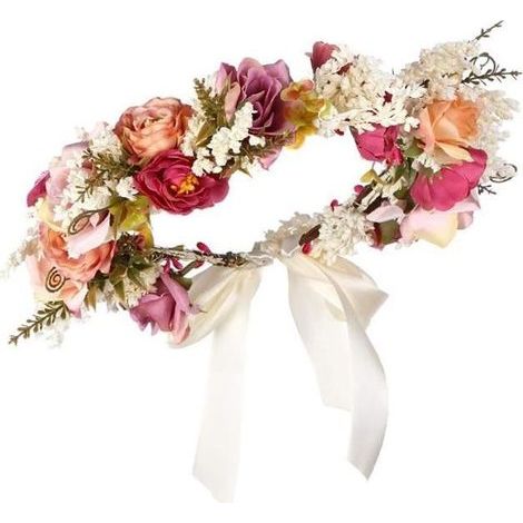 Blumenstirnband, Kranz, Girlande, Löffel mit Schleife für Brauthaarschmuck, Festival (1/4)