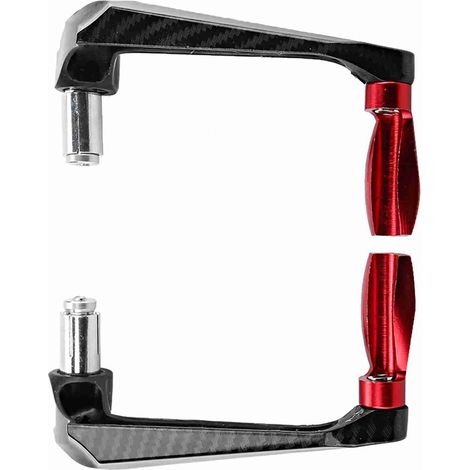 22 mm Motorradlenker aus Aluminiumlegierung mit rotem Bremshebelschutz, universell anpassbar, rutschfester Handschutz, robustes Zubehör für Motocross- und Roadster-Lenker. (1/5)