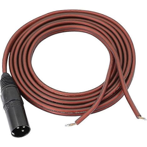 Câble d'enceinte XLR, câble d'enceinte vers fiche XLR, connecteur XLR mâle 3 broches plaqué or de remplacement audio (1/5)