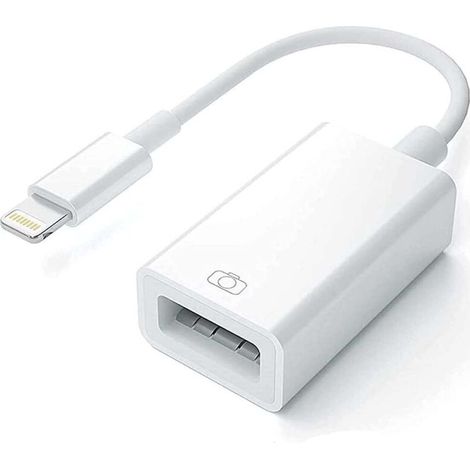 Adaptateur USB vers Appareil Photo - Câble OTG USB 3.0 pour iPhone et iPad - Compatible iOS 9.2+ - 1 Pièce (1/5)