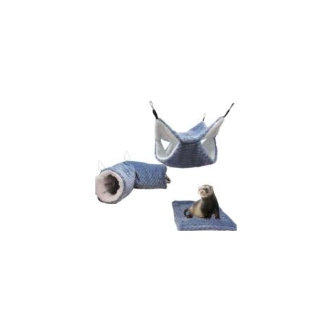 Lot de 3 hamacs pour rat, cochon d'Inde, tunnel suspendu et lit chaud, accessoires de cage pour furet, hamster, chinchilla, sucre planeur,--TRIMEC