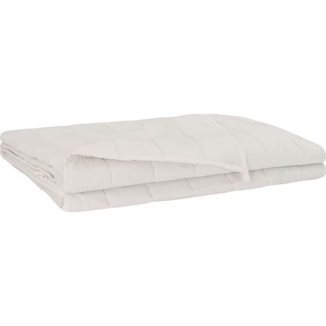 Gewichtsdecke Weiß 120 x 180 cm 5 kg 100% Baumwolle 205T vidaXL (1/5)