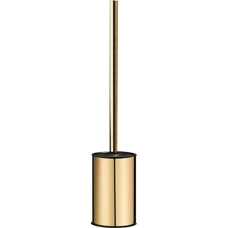 Goldfarbener Toilettenbürstenhalter zur Wandmontage, 304 Edelstahl, rund, für Badezimmer (Gold),47cm (1/5)