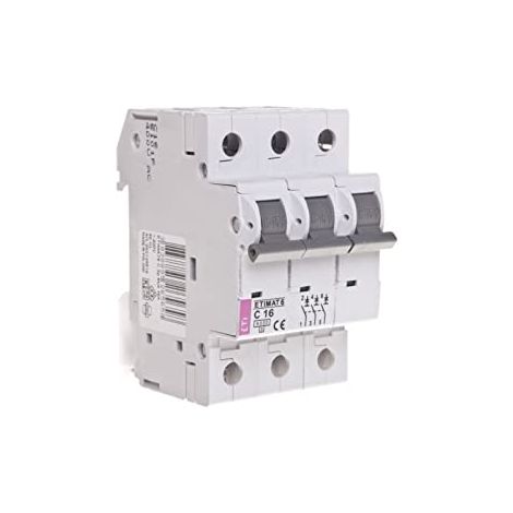 Disjoncteur 3P C 16A 6kA AC etimat 6 002145516