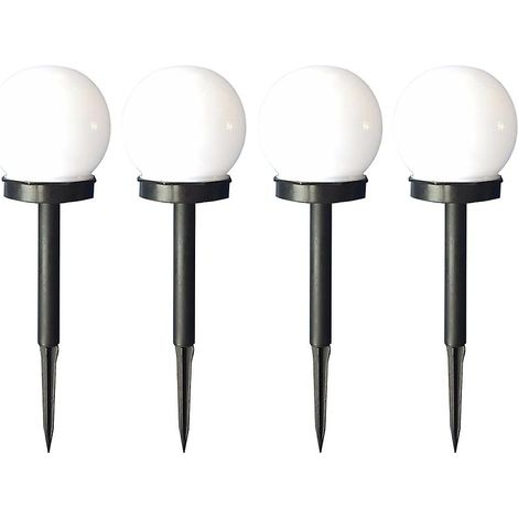 JANMIR-Lot de 4 lampes solaires décoratives LED pour l'extérieur, éclairage paysager, lampes solaires pour pelouse, panneaux solaires (1/5)