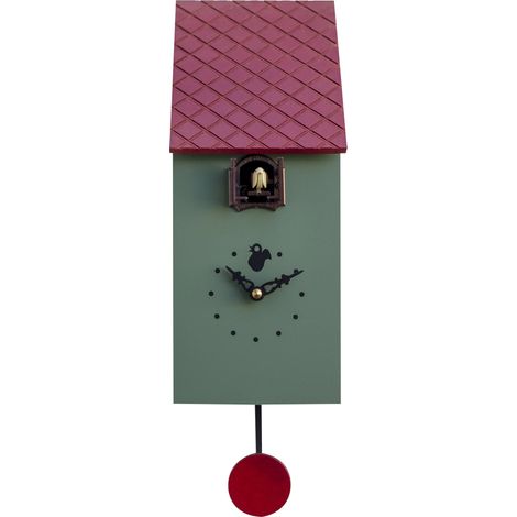 Orologio a Cucù da Parete 13x30x12 cm Pirondini Italia Portofino Verde Reseda (1/2)