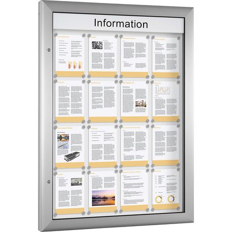 Schaar Design, Vitrine d'affichage, pour 16 x format A4, blanc