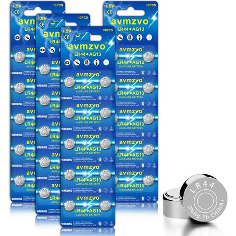 Lot de 40 piles bouton LR44, 1,5 V, performance durable, AG13/357/357A/A76/L1154, pour jouets, calculatrices, instruments de mesure[5 ans de garantie de stockage] (1/5)