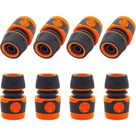 8 pièces raccord tuyau arrosage, étanche et antidérapant, adaptateur tuyau arrosage pour PVC 12 mm, kit jardinage extérieur