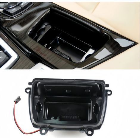 Innenabdeckung für den Aschenbecher der Mittelarmlehne – BMW 5er F10 F11 F07 – 51169206347 – Schwarz (1/4)