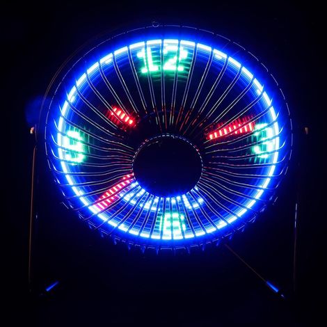Zerodeko Ventilateur Horloge USB en Métal Noir Affichage (1/5)