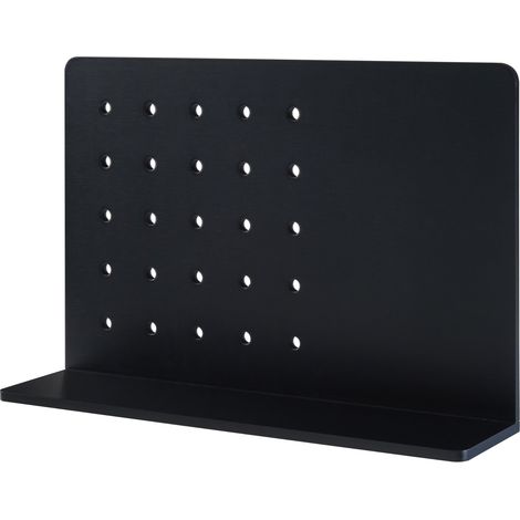 Étagère design intemporel salon chambre meuble de rangement murale 60 x 15 x 40 cm noir (1/5)
