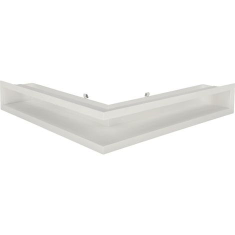 KOTARBAU® Grille Cheminée - Acier Revêtu Poudre - Bande d’aération d’angle - 50/50 cm - Blanc - Grille Ventilation Cheminée - Aération pour Foyer - Design Moderne - Résistante Haute Température (1/5)