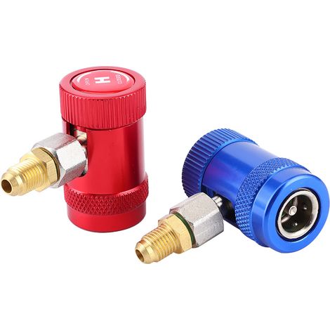 Adaptateur de port de service de climatisation à raccord rapide professionnel compatible avec les réfrigérants R1234yf (1/5)