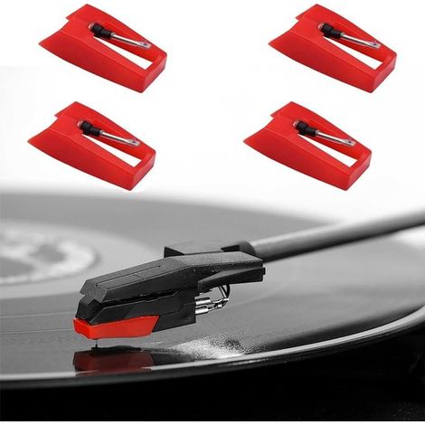 4er Pack Universal Plattenspielernadeln, Grammophonnadeln, Universal Plattenspielernadeln, Ersatznadeln für Plattenspieler, Plattenspielernadeln (1/5)