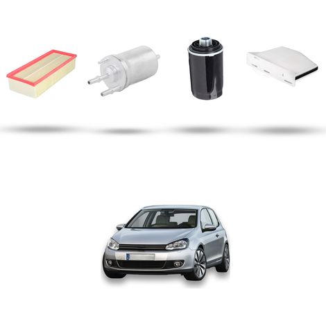 Kit tagliando 4 filtri compatibile con Vw Golf VI (5K15,5J5,5M1,517,521) 1.8 TSI 118kw Dal 2009 (1/5)